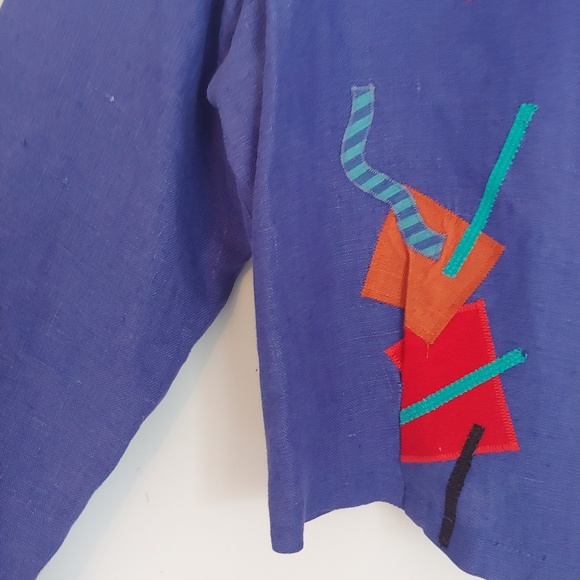 Vintage Beppa Patchwork Cropped Blazer Size XS - Picture 6 of 6